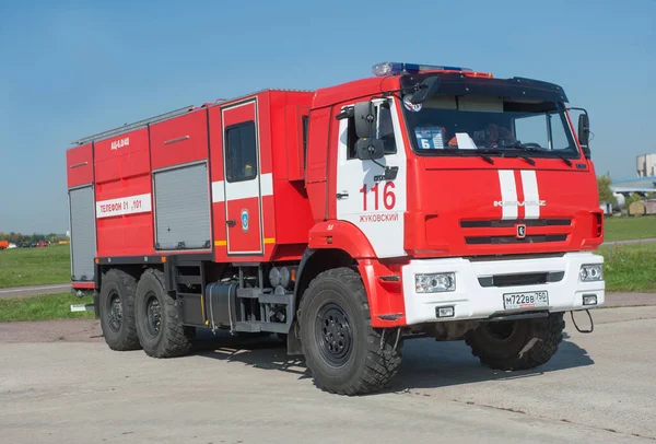 Zhukovsky Russia August 2019 Russian Fire Truck Tanker 43118 Kamaz — Stock Photo, Image