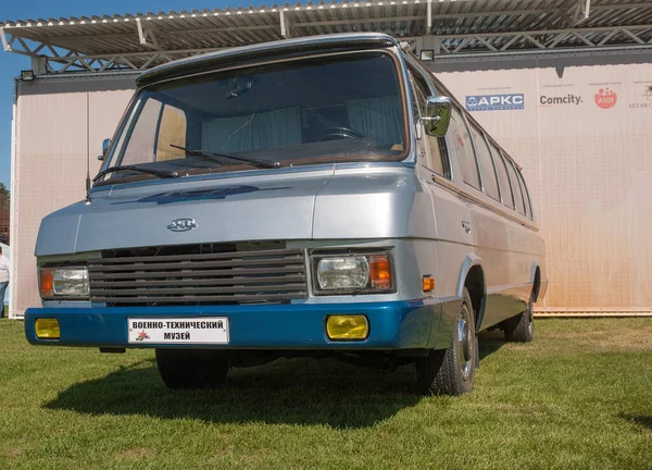 Tschernogolowka Gebiet Moskau Russland August 2018 Silberner Sowjetischer Oldtimer Minibus — Stockfoto