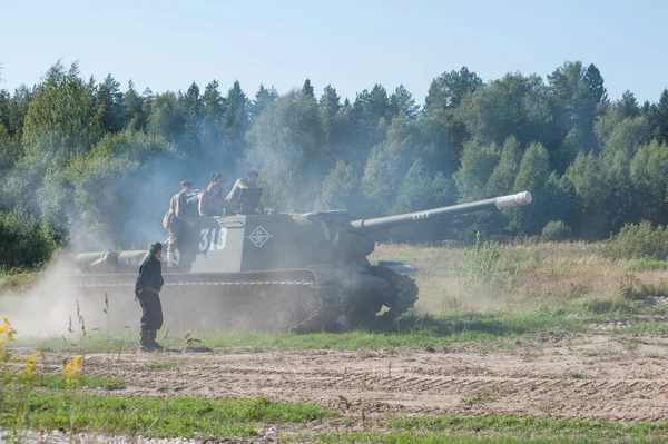 Černogolovka Moskevská Oblast Rusko Srpna 2018 Sovětská Stará Samohybná Dělostřelecká — Stock fotografie