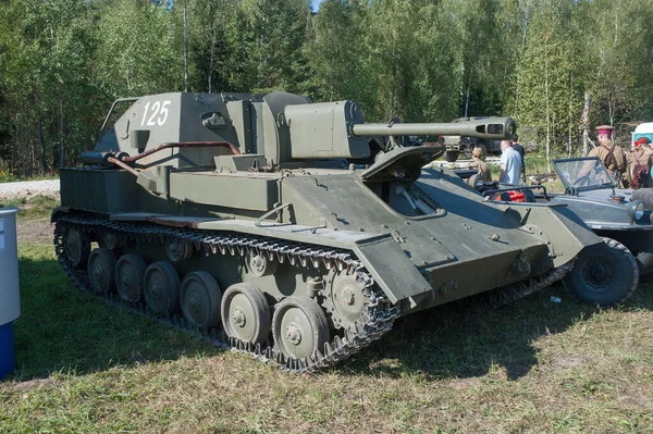 Tchernogolovka Région Moscou Russie Août 2018 Ancienne Unité Artillerie Automotrice — Photo