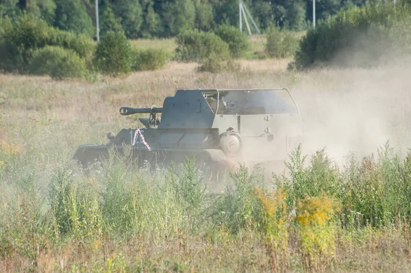 Chernogolovka Moskva Region Ryssland Augusti 2018 Sovjetiska Självgående Artilleri Enhet — Stockfoto