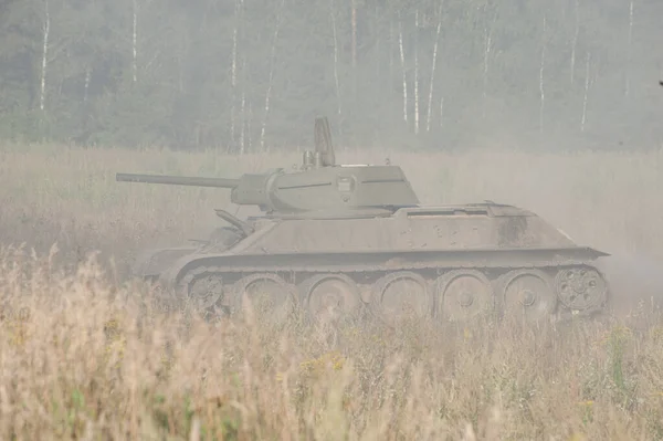 Czernogolowka Obwód Moskiewski Russja Sierpnia 2018 Stary Czołg Sowiecki Wielkiej — Zdjęcie stockowe