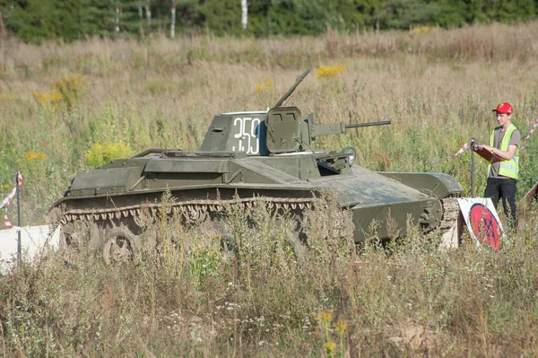 Tjernogolovka Moskvaregionen Ryssland Augusti 2018 Sovjetisk Lätttank Stora Patriotiska Kriget — Stockfoto