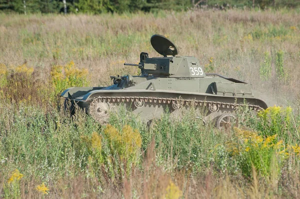 Chernogolovka Moskvaregionen Ryssland Augusti 2018 Sovjetisk Gammal Lätt Tank Stora — Stockfoto