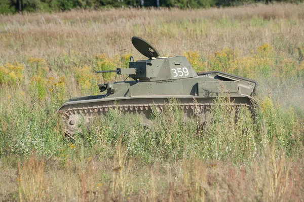 Chernogolovka Moskva Region Ryssland Augusti 2018 Sovjetiska Gamla Lätt Tank — Stockfoto