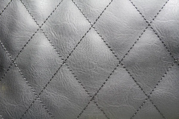 Geometric diamond pattern quilted PU leather — Stock Photo, Image