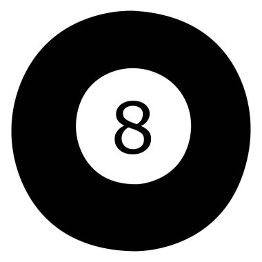 Havuz topu vektör düz simgesi