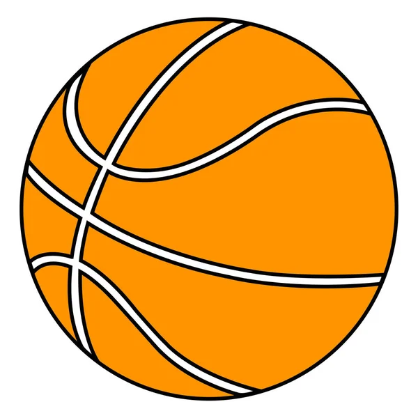 Basketball Ball Simple Flat Vector Icon — Stock Vector