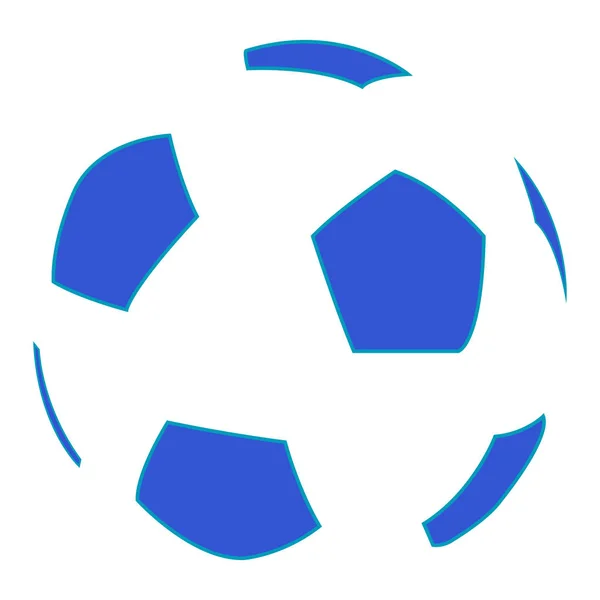 Icono Pelota Fútbol Ilustración Simple Vector Plano Fondo Negro — Archivo Imágenes Vectoriales