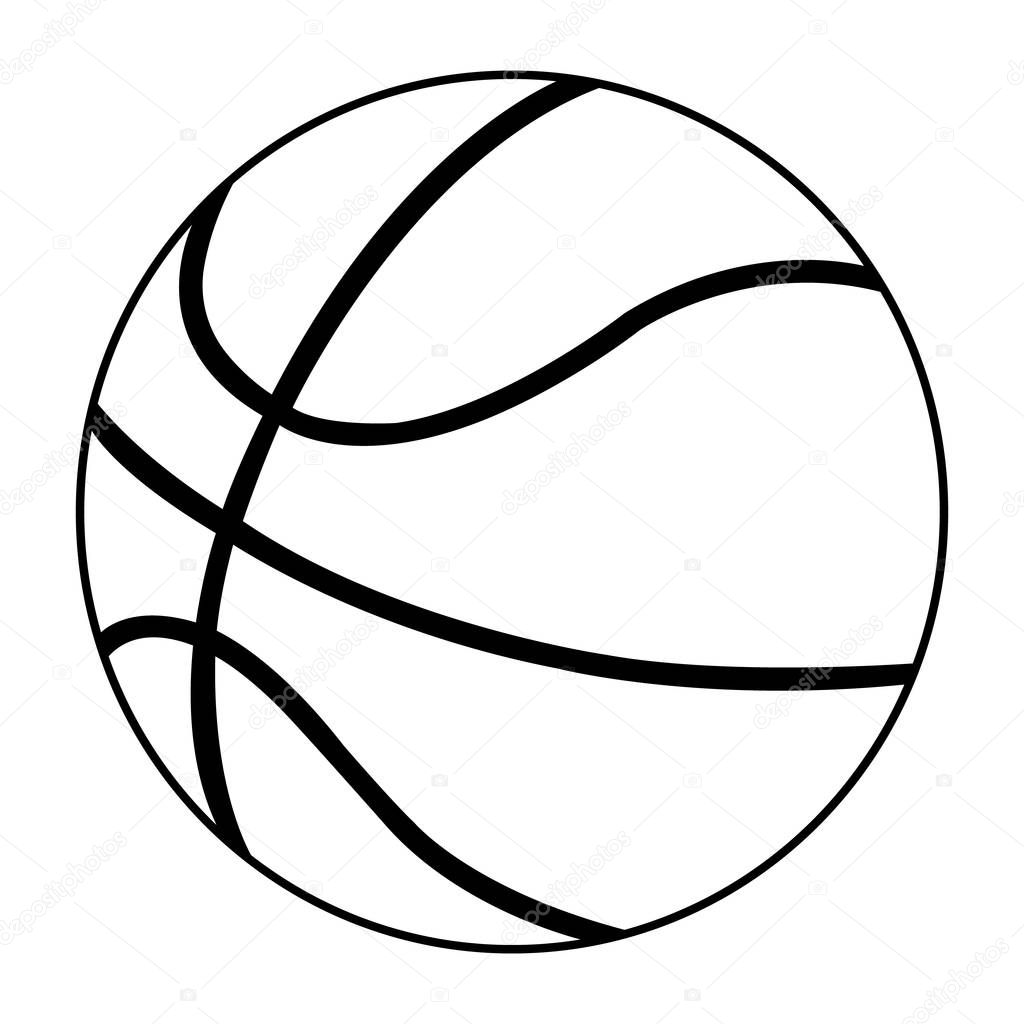 Basketball ball simple flat vector icon
