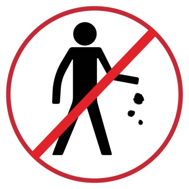 Hiçbir çöp işareti vektör düz simgesi