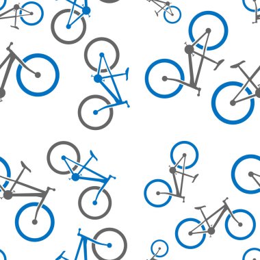Bisiklet deseni gri ve mavi renkler. Düz Vektör geometrik illüstrasyon düz işaret eps 10
