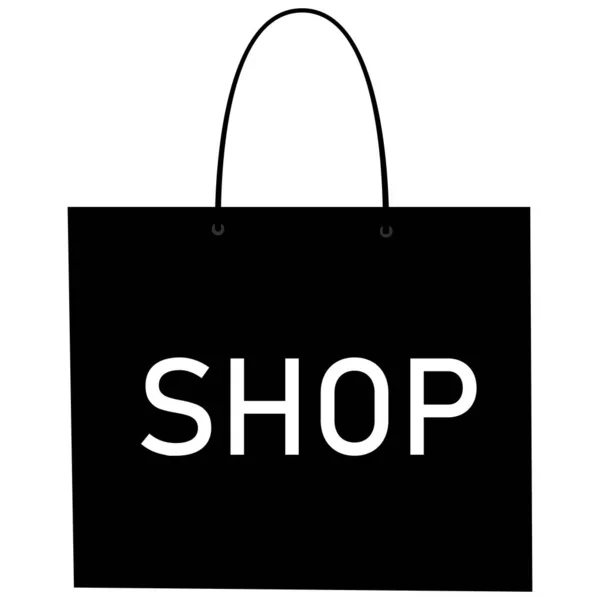 Einkaufstasche Einfacher Vektor Flaches Symbol Zeichen — Stockvektor
