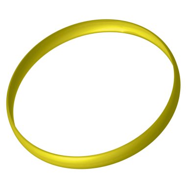 Altın yüzük 3d beyaz bir arka plan üzerinde izole