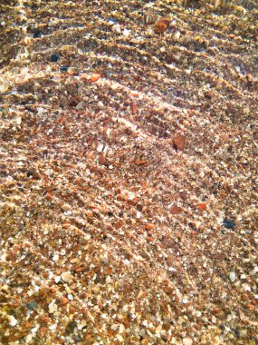 sığ berrak su ile çakıl