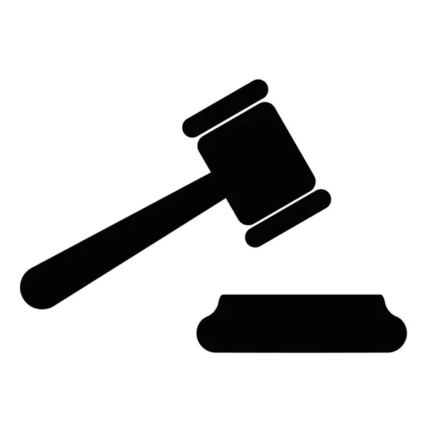 Rechter Gavel Icon Vector Ontwerpsjabloon Platte Illustratie Eps10 Geïsoleerd — Stockvector