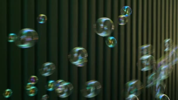 Soap Bubble Flying Close Slow Motion — Stock Video