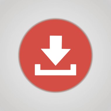 Kırmızı daire beyaz arka plan üzerinde simgeyi indirin