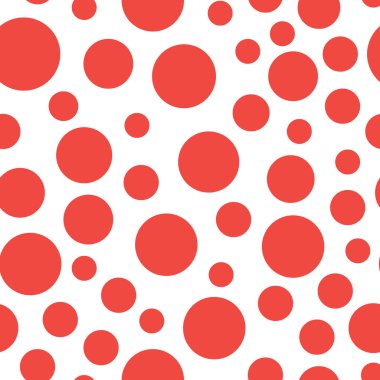 sorunsuz kırmızı daireler deseni. kırmızı Polka nokta Desen. Elbise için arka plan