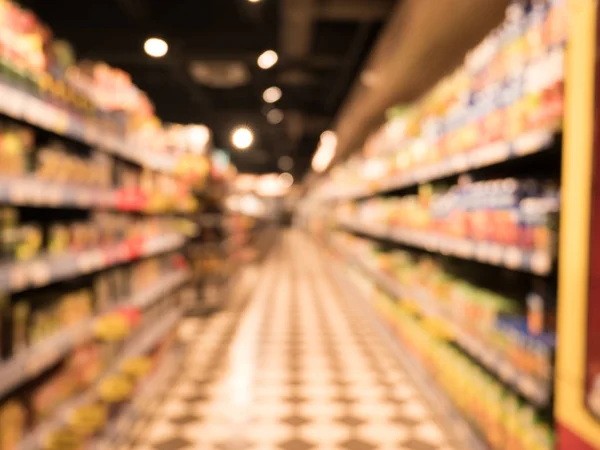 Super market store blurred background with bokeh. Defocused image