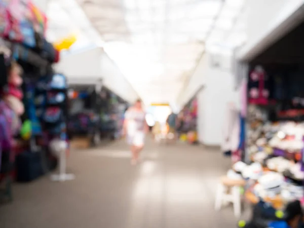 Trading area store blured background with bokeh. Defocused image — Stock Photo, Image