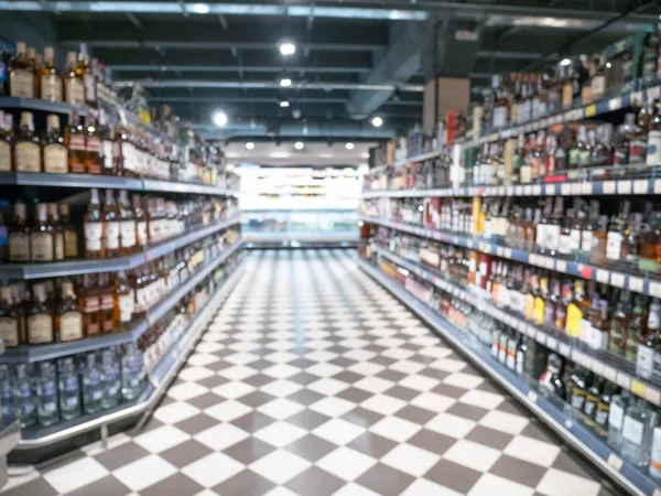 Supermarket Nachází Pozadí Bokehem Zaostřil Obraz — Stock fotografie