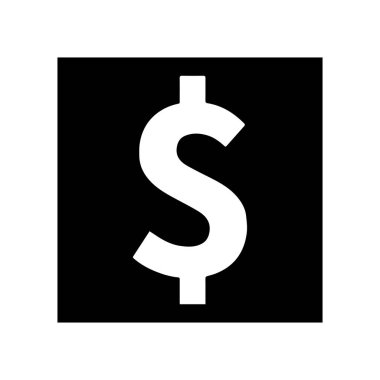 Siyah çemberde dolar işareti simgesi