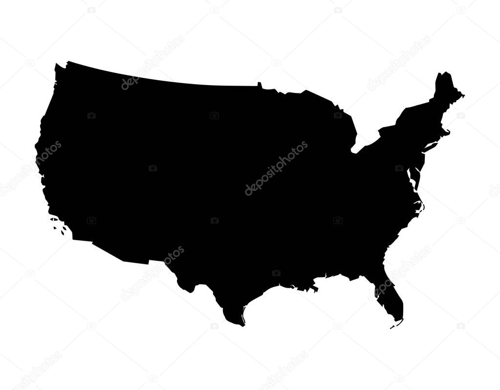 USA map outline design