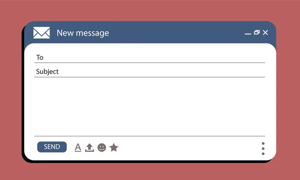 Mail Interface Banner Für Browsernachricht Attrappe Für Ihren Text — Stockvektor