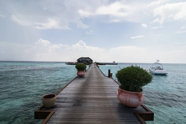 Landscape One Maldives Island Which Considered Most Lavish Popular Vacay — стоковое фото