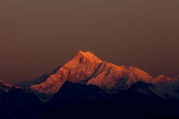 Monte Kanchenjunga Cordilheira Himalaia — Fotografia de Stock