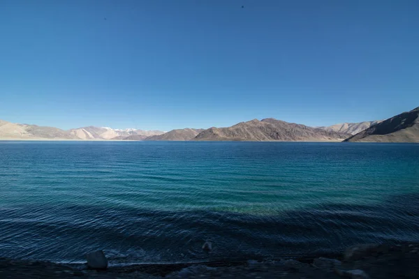 Pangong Jezioro Leh Ladakh — Zdjęcie stockowe