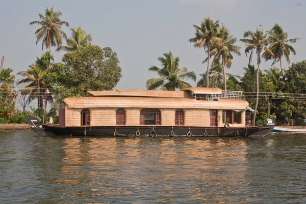 Casas Flotantes Alleppey Backwater Kerala Imagen De Stock
