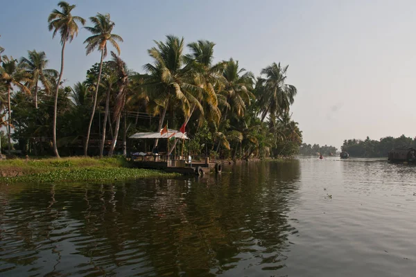 Woonboten Alleppey Backwater Kerala — Stockfoto