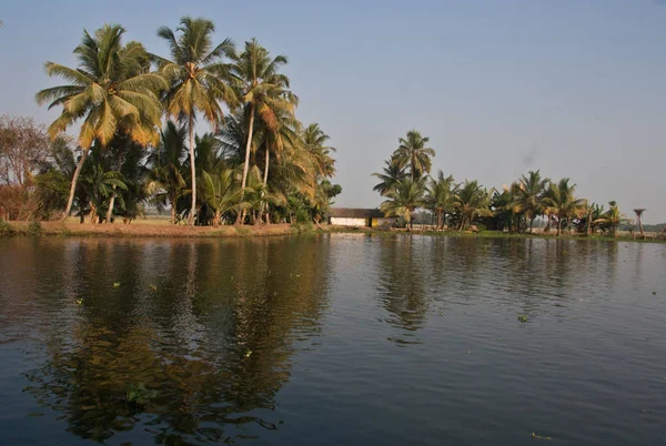 Woonboten Alleppey Backwater Kerala — Stockfoto