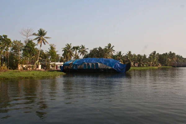 Woonboten Alleppey Backwater Kerala — Stockfoto