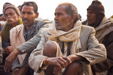 Varanasi Ghat, Hindistan'da dini seyahat hedef insanlar