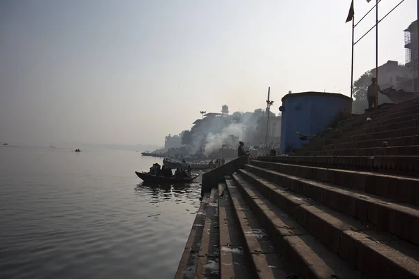 Ghats Varanasi Ganges — Stock Photo, Image