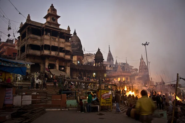 Ghats Varanasi Ganges — Zdjęcie stockowe