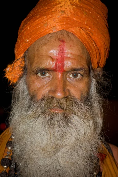 Emberek Varanasi Ghat Vallásos Úti Cél Indiában — Stock Fotó