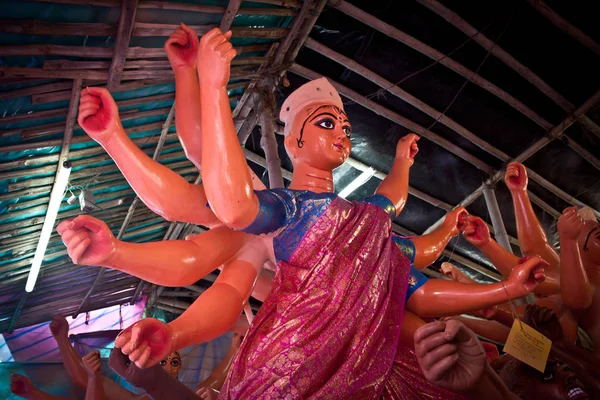 Idol Making Kumortuli Calcutta — Foto Stock