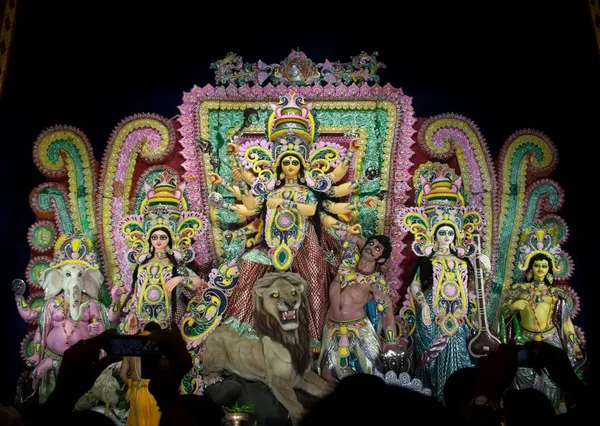 Durga Puja Also Known Durgotsava Sharodotsav Annual Hindu Festival Originating — Fotografia de Stock