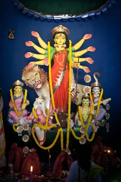 Durga Puja Also Known Durgotsava Sharodotsav Annual Hindu Festival Originating — Φωτογραφία Αρχείου