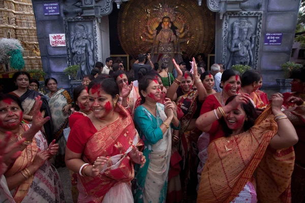 Durga Puja Also Known Durgotsava Sharodotsav Annual Hindu Festival Originating — Foto de Stock