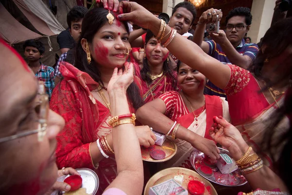 Durga Puja Also Known Durgotsava Sharodotsav Annual Hindu Festival Originating — Foto de Stock