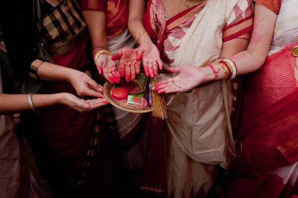 Durga Puja Also Known Durgotsava Sharodotsav Annual Hindu Festival Originating — Zdjęcie stockowe