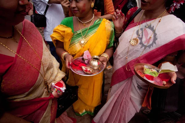 Durga Puja Also Known Durgotsava Sharodotsav Annual Hindu Festival Originating — Foto de Stock