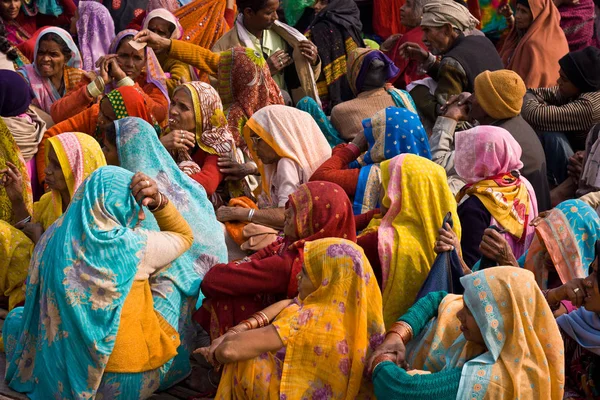 People Varanasi Ghat Religious Travel Destination India Stock Image