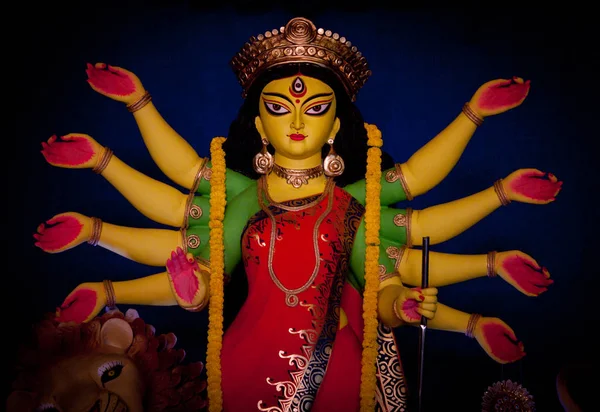 Durga Puja Also Known Durgotsava Sharodotsav Annual Hindu Festival Originating Стокове Фото
