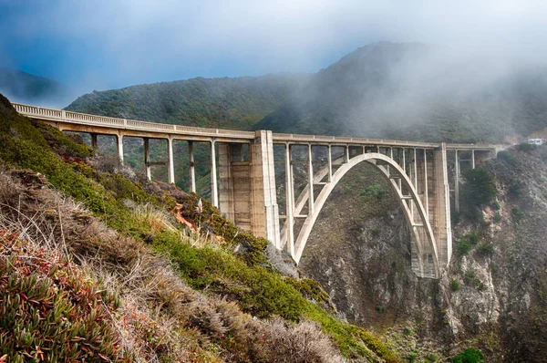 Bixby Bridge Uno Los Puentes Más Fotografiados California Debido Diseño — Foto de Stock